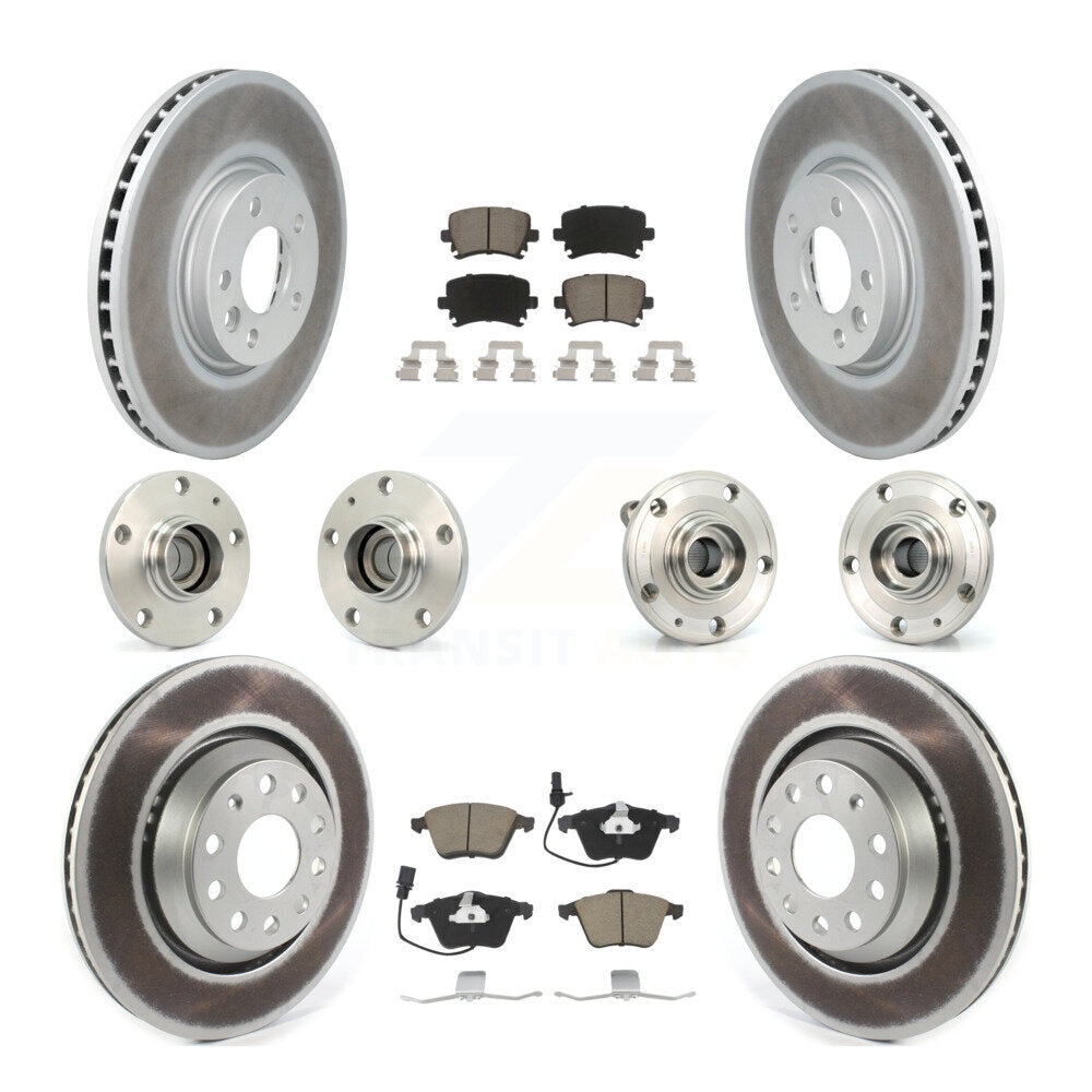 Kit de plaquettes de rotor de frein à disque revêtues de roulement de moyeu avant et arrière (10 pièces) pour Volkswagen C