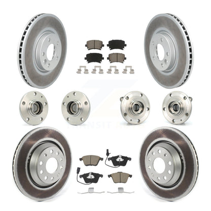 Kit de plaquettes de rotor de frein à disque revêtues de roulement de moyeu avant et arrière (10 pièces) pour Volkswagen C