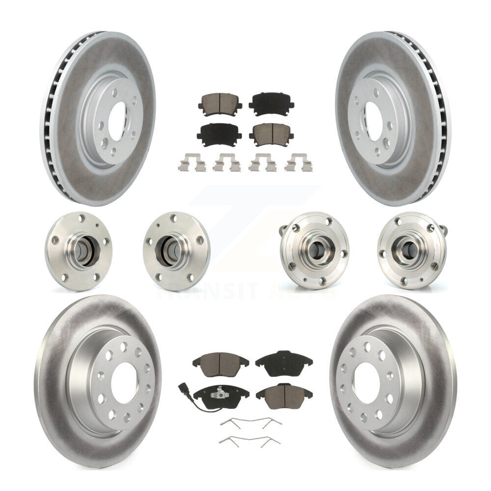 Kit de plaquettes de rotor de frein à disque revêtues de roulement de moyeu avant et arrière (10 pièces) pour Volkswagen C