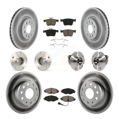 Kit de rotors et plaquettes de frein revêtus de roulement de moyeu avant et arrière (10 pièces) pour Audi A3 Sportbac