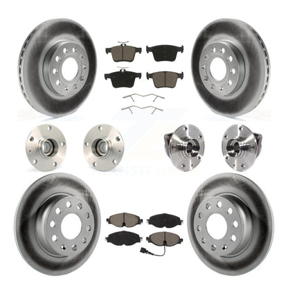 Kit de rotor et de plaquettes de frein revêtus de roulement de moyeu avant et arrière (10 pièces) pour Audi A3 2016 2.0