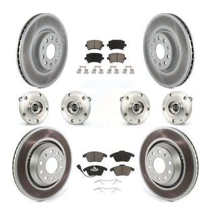 Kit de plaquettes de rotor de frein, roulement de moyeu avant et arrière (10 pièces) pour Volkswagen Passat C