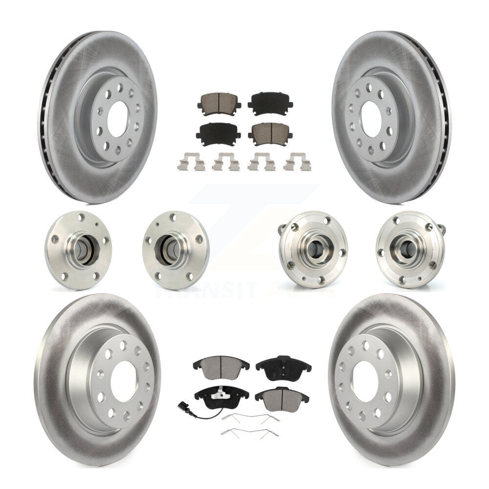 Kit de plaquettes de rotor de frein, roulement de moyeu avant et arrière (10 pièces) pour Volkswagen Tiguan Q