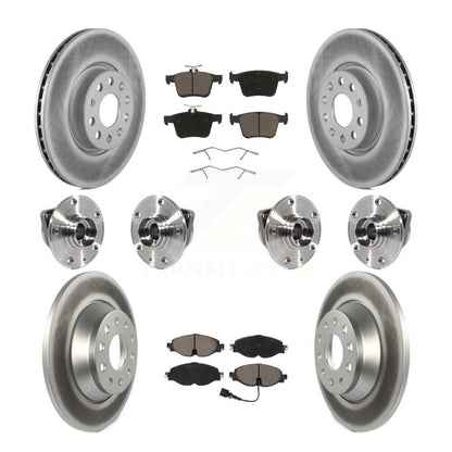 Kit de rotor et de plaquettes de frein revêtus de roulement de moyeu avant et arrière (10 pièces) pour Audi TT Quattr
