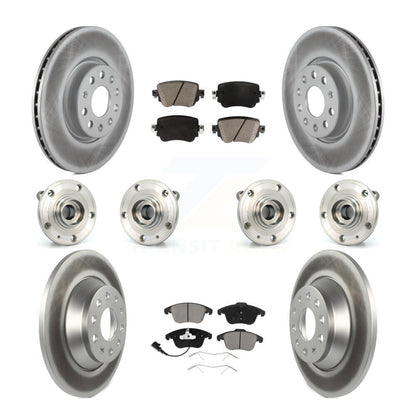 Kit de rotor et de plaquettes de frein revêtus de roulement de moyeu avant et arrière (10 pièces) pour Audi Q3 Quattr