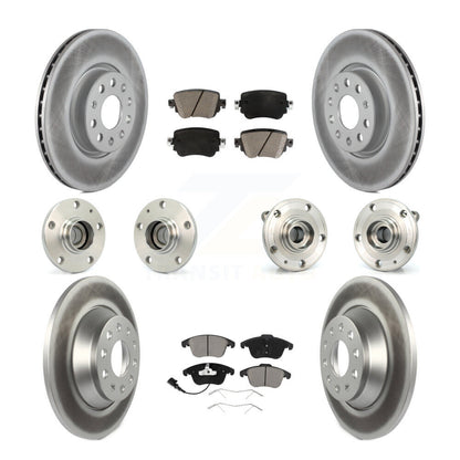 Kit de rotors et plaquettes de frein revêtus de roulement de moyeu avant et arrière (10 pièces) pour Audi Q 2016 – 2018