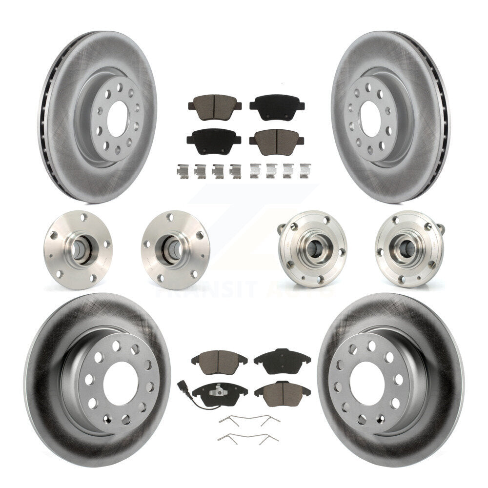 Kit de plaquettes de Rotor de frein à disque revêtu de roulement de moyeu avant et arrière (10 pièces) pour Volkswagen GT