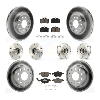 Kit de rotor et de plaquettes de frein revêtus de roulement de moyeu avant et arrière (10 pièces) pour Volkswagen Beetl
