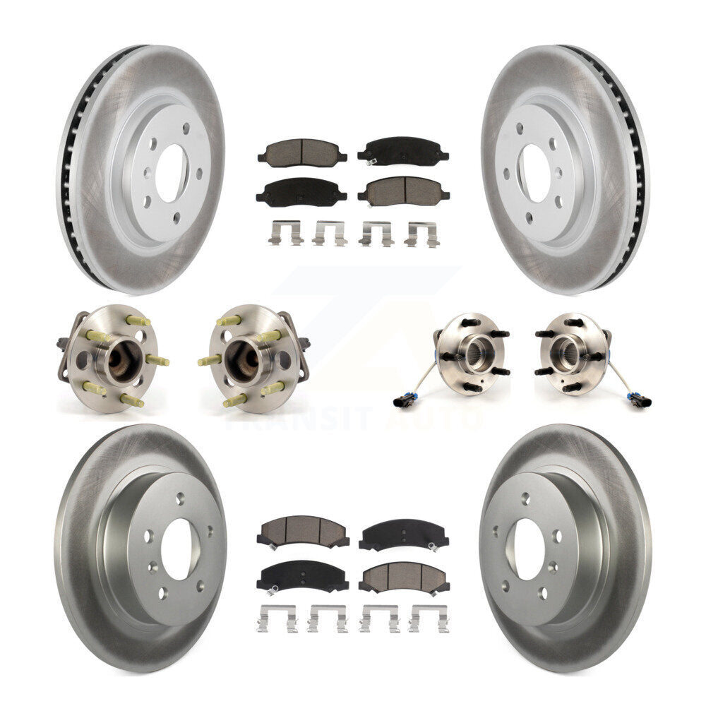 Kit de plaquettes de Rotor de frein à disque revêtues de roulement de moyeu avant et arrière (10 pièces) pour Buick Lucern