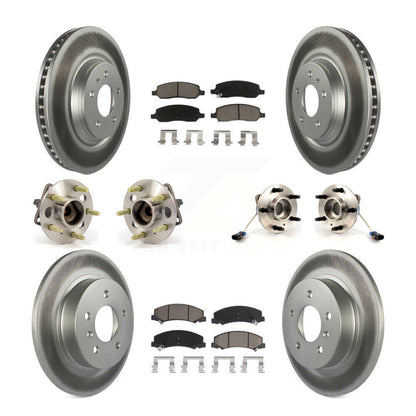 Kit de plaquettes de Rotor de frein enduites de roulement de moyeu avant et arrière (10 pièces) pour Buick Lucerne 4.6