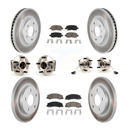Kit de rotors et plaquettes de frein revêtus de roulement de moyeu avant et arrière (10 pièces) pour Chevrolet Impal