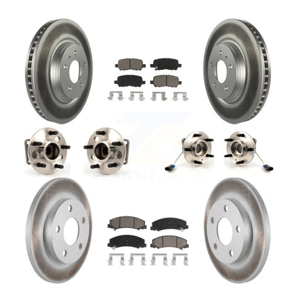 Kit de rotors et plaquettes de frein revêtus de roulement de moyeu avant et arrière (10 pièces) pour Chevrolet Impal