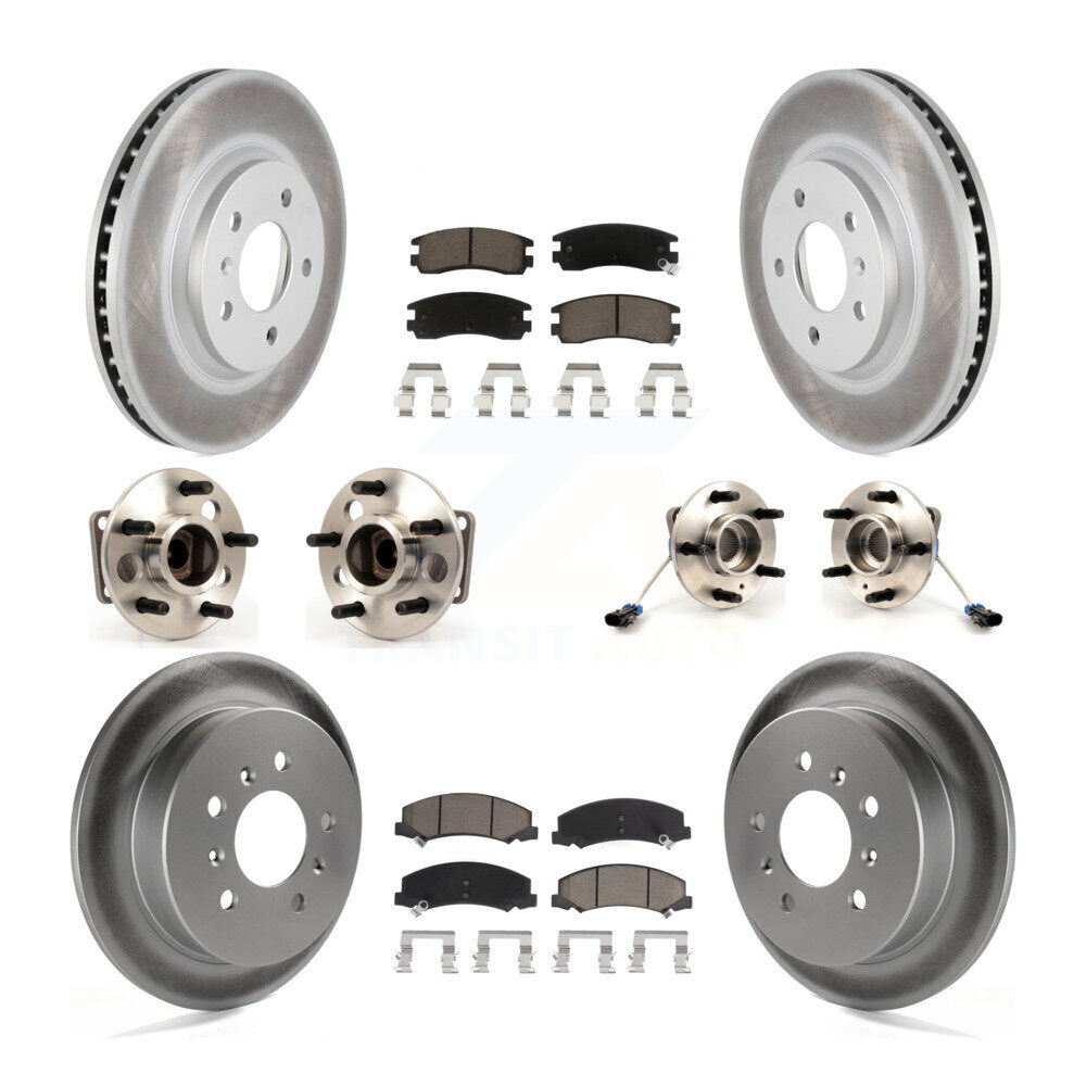Kit de rotors et plaquettes de frein revêtus de roulement de moyeu avant et arrière (10 pièces) pour Chevrolet Impal