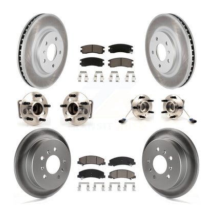 Kit de rotors et plaquettes de frein revêtus de roulement de moyeu avant et arrière (10 pièces) pour Chevrolet Impal