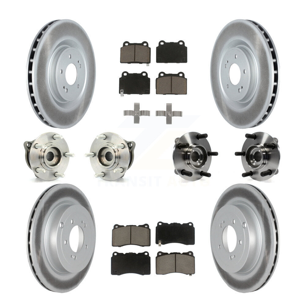 Kit de rotor et de plaquettes de frein revêtus de roulement de moyeu avant et arrière (10 pièces) pour Mitsubishi Lance