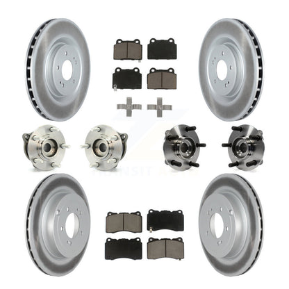 Kit de rotor et de plaquettes de frein revêtus de roulement de moyeu avant et arrière (10 pièces) pour Mitsubishi Lance