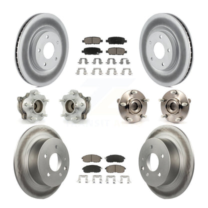 Kit de plaquettes de rotor de frein à disque revêtues de roulement de moyeu avant et arrière (10 pièces) pour Nissan Sentr