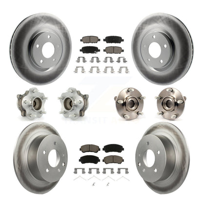 Kit de plaquettes de rotor de frein à disque revêtues de roulement de moyeu avant et arrière (10 pièces) pour Nissan Sentr