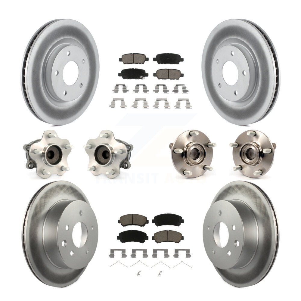Kit de plaquettes de Rotor de frein revêtues de roulement de moyeu avant et arrière (10 pièces) pour Nissan Rogue Selec