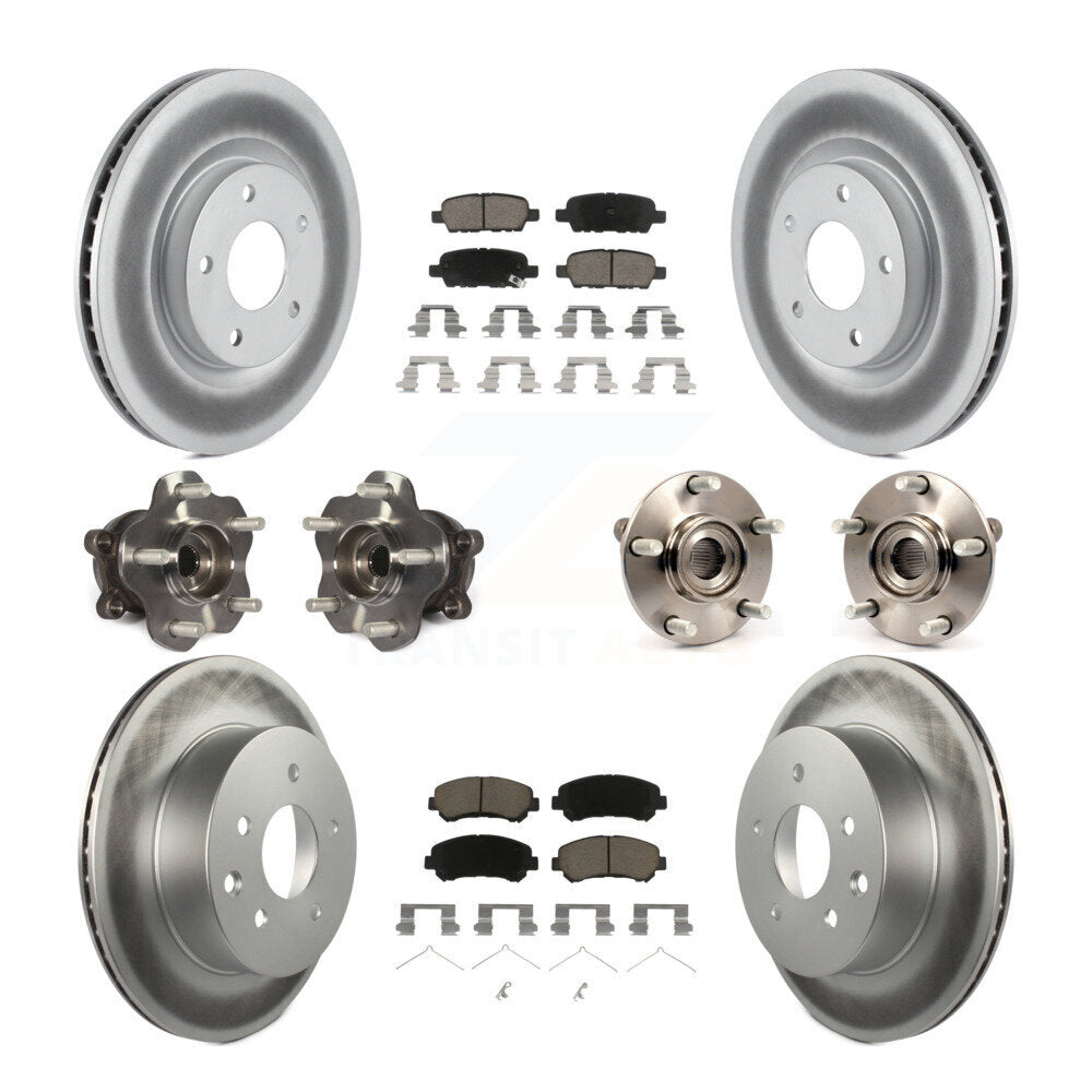 Kit de plaquettes de Rotor de frein revêtues de roulement de moyeu avant et arrière (10 pièces) pour Nissan Rogue Selec
