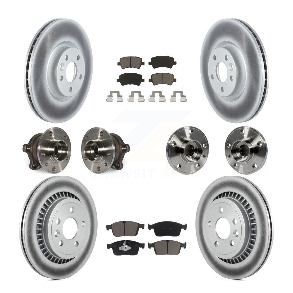 Kit de plaquettes de Rotor de frein à disque revêtu de roulement de moyeu avant et arrière (10 pièces) pour Volvo XC60 AW