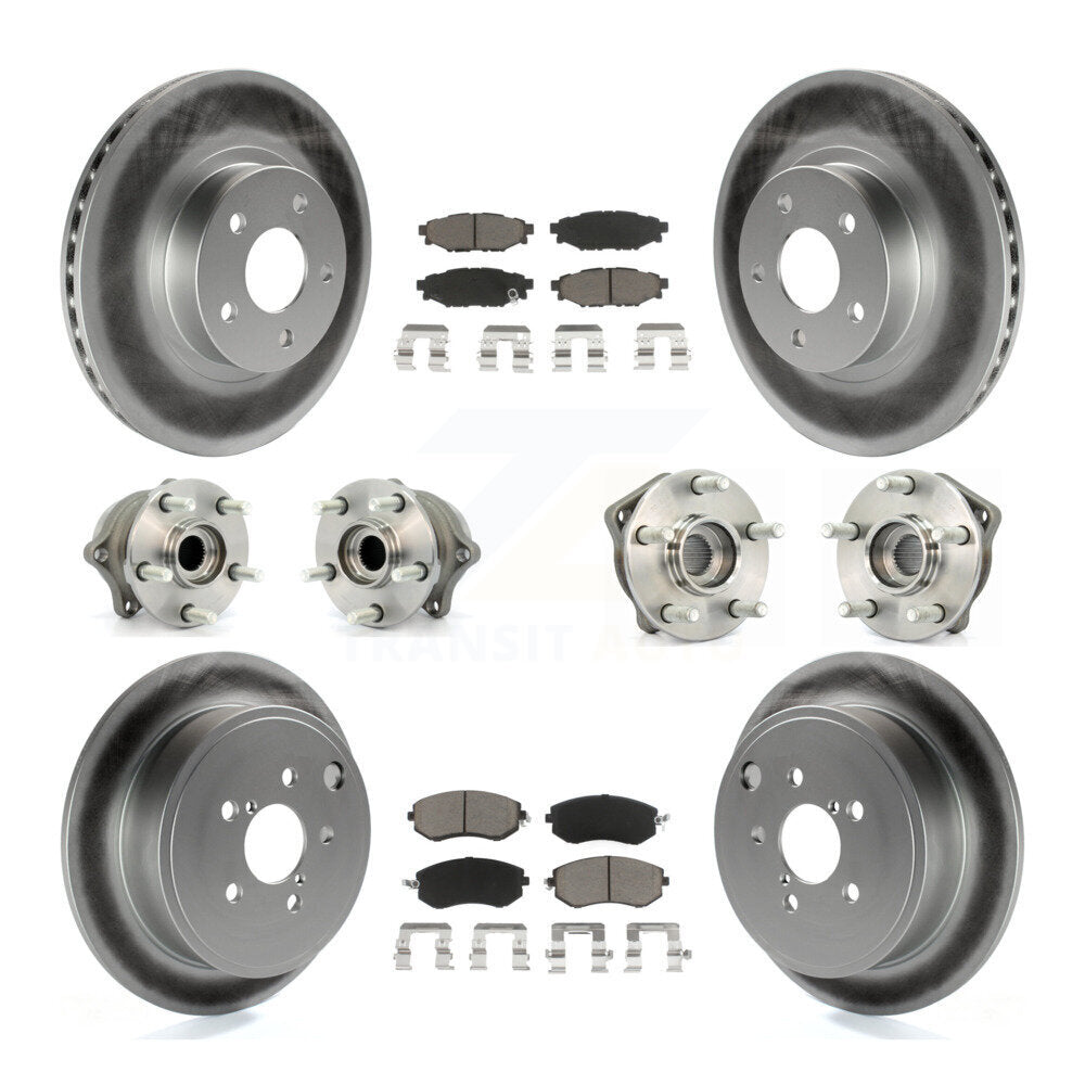 Kit de plaquettes de Rotor de frein à disque revêtu de roulement de moyeu avant et arrière (10 pièces) pour Subaru Imprez