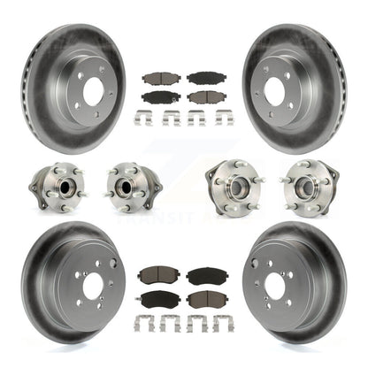 Kit de plaquettes de Rotor de frein à disque revêtu de roulement de moyeu avant et arrière (10 pièces) pour Subaru Imprez