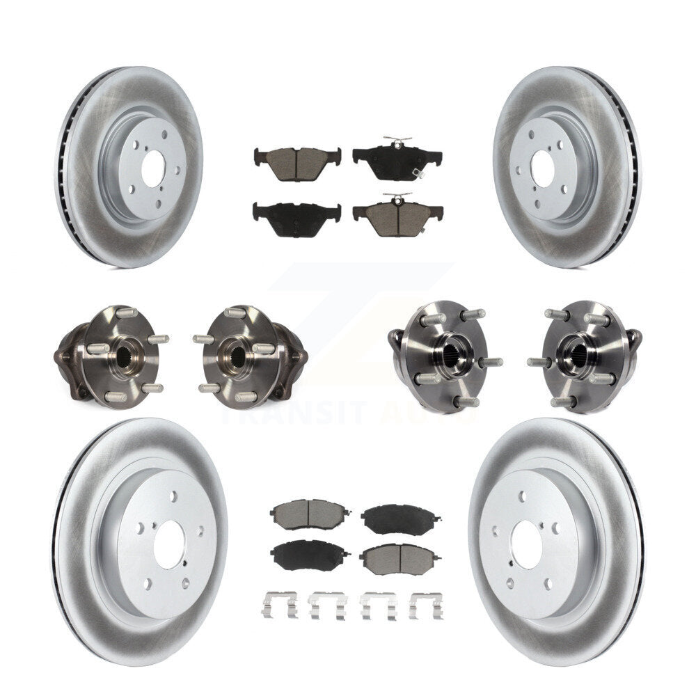 Kit de plaquettes de Rotor de frein, roulement de moyeu avant et arrière (10 pièces) pour Subaru Outback Legac