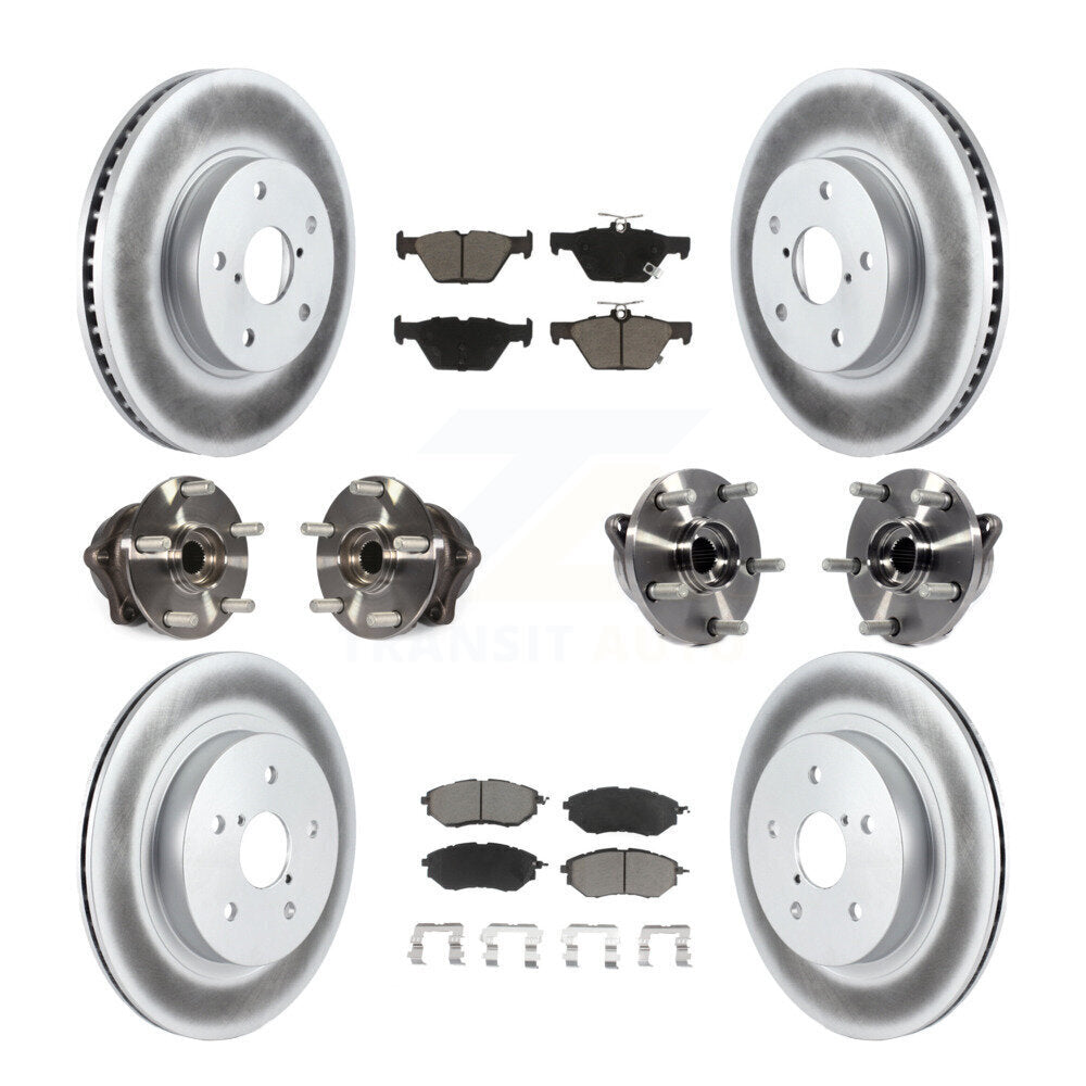 Kit de plaquettes de Rotor de frein, roulement de moyeu avant et arrière (10 pièces) pour Subaru Legacy 2.5 15