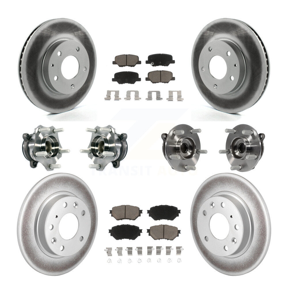 Kit de plaquettes de rotor de frein à disque revêtues de roulement de moyeu avant et arrière (10 pièces) pour Mazda 3 Spor