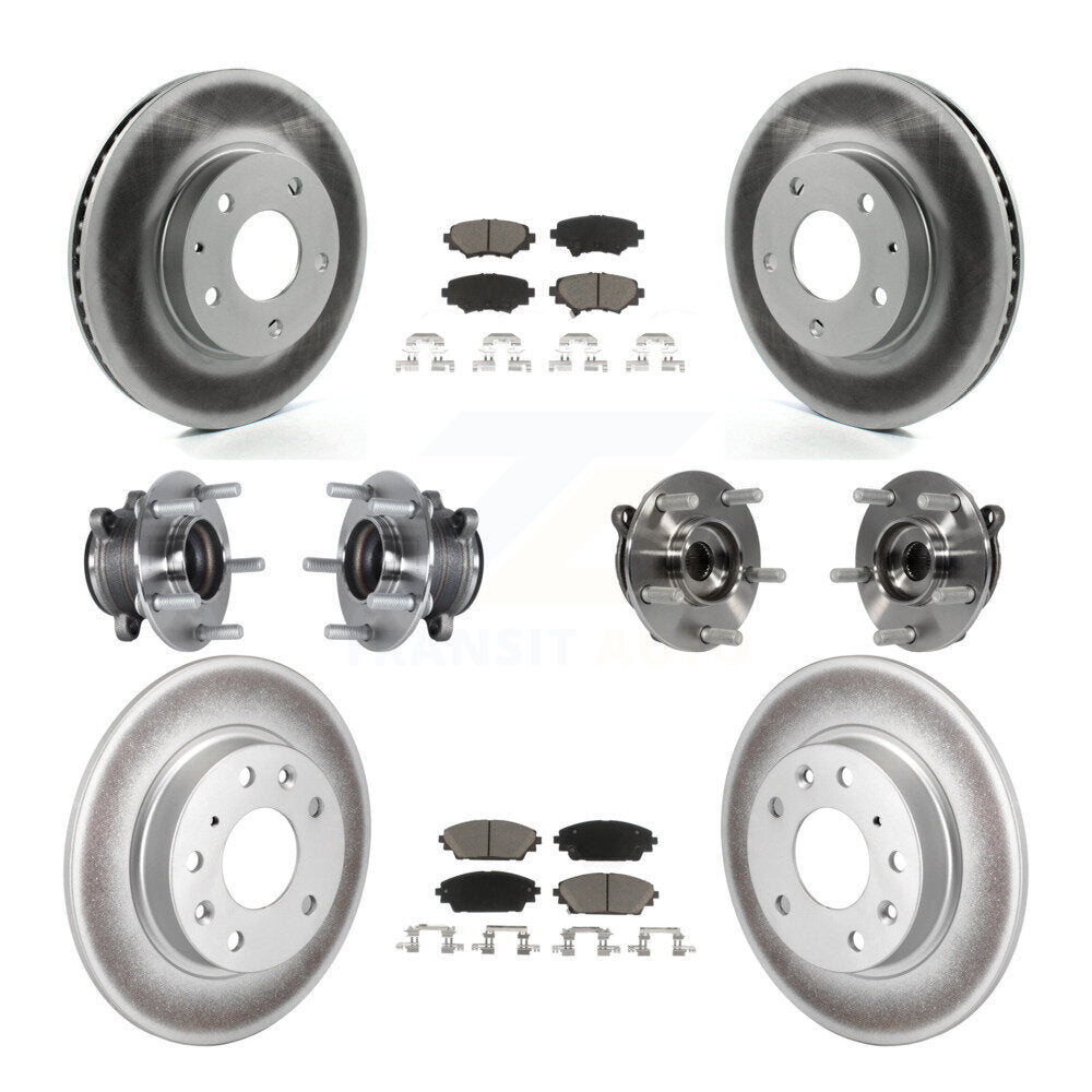 Kit de plaquettes de rotor de frein à disque revêtues de roulement de moyeu avant et arrière (10 pièces) pour Mazda 3 Spor