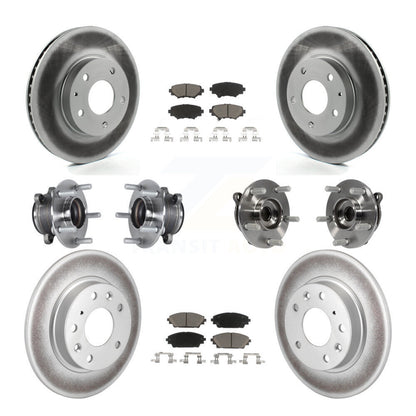 Kit de plaquettes de rotor de frein à disque revêtues de roulement de moyeu avant et arrière (10 pièces) pour Mazda 3 Spor
