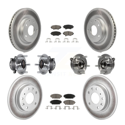 Kit de plaquettes de rotor de frein à disque revêtues de roulement de moyeu avant et arrière (10 pièces) pour Mazda 3 Spor