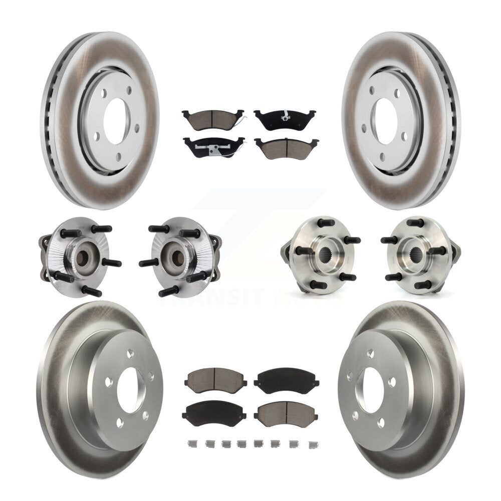 Kit de plaquettes de Rotor de frein, manteau de roulement avant et arrière (10 pièces) pour Dodge Caravan Grand Tow