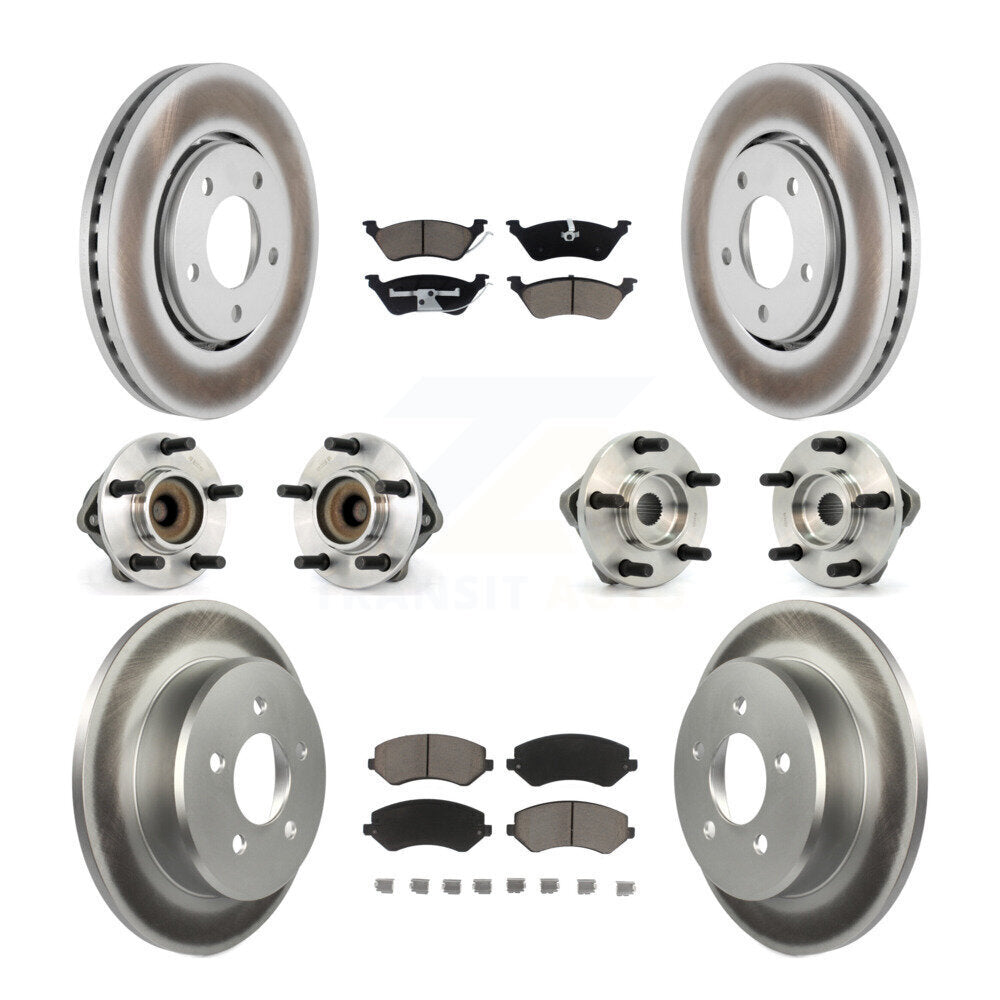Kit de plaquettes de Rotor de frein, roulement de moyeu avant et arrière (10 pièces) pour Dodge Caravan Grand