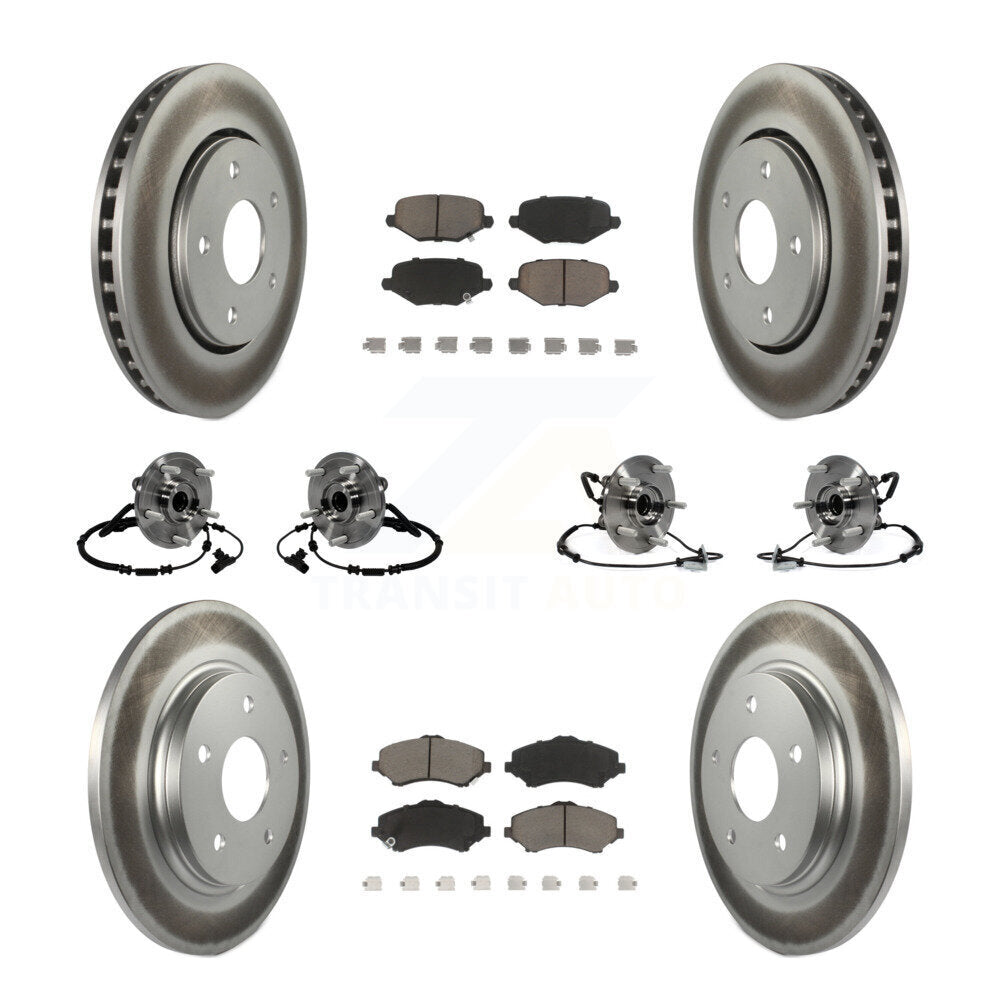 Kit de plaquettes de Rotor de frein, manteau de roulement avant et arrière (10 pièces) pour remorquage Dodge Grand Caravan