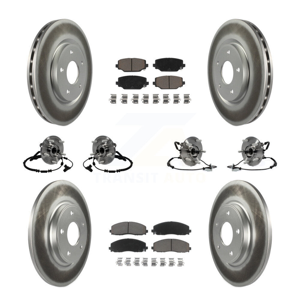 Kit de plaquettes de Rotor de frein, manteau de roulement avant et arrière (10 pièces) pour remorquage Dodge Grand Caravan
