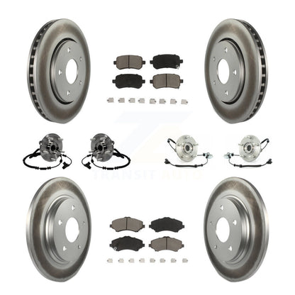 Kit de rotor et de plaquettes de frein revêtus de roulement de moyeu avant et arrière (10 pièces) pour Volkswagen Routa