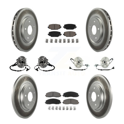 Kit de rotor et de plaquettes de frein revêtus de roulement de moyeu avant et arrière (10 pièces) pour Volkswagen Routa