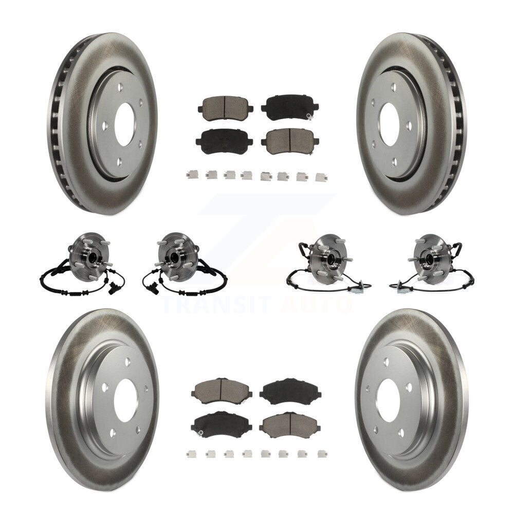 Kit de plaquettes de Rotor de frein, manteau de roulement avant et arrière (10 pièces) pour remorquage Dodge Grand Caravan