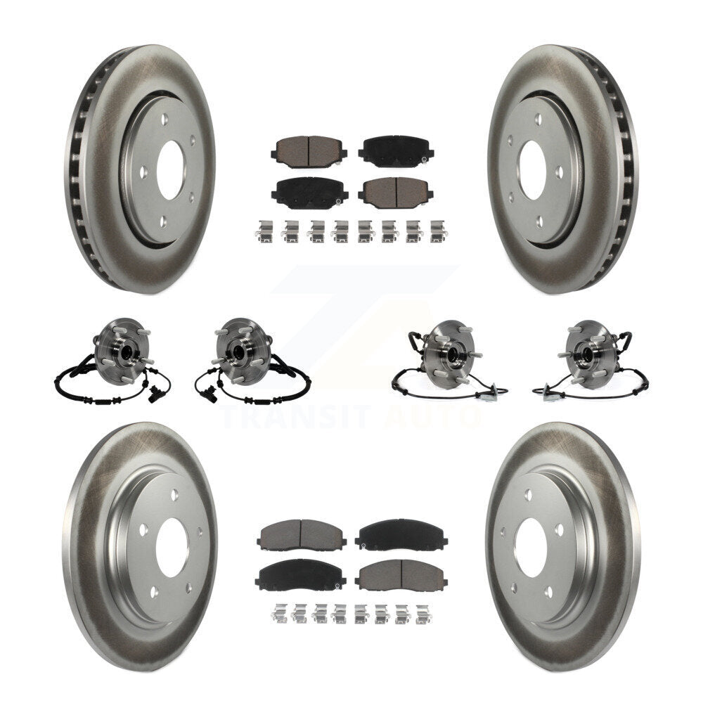 Kit de rotor et de plaquettes de frein à roulement avant et arrière (10 pièces) pour Dodge Grand Carava