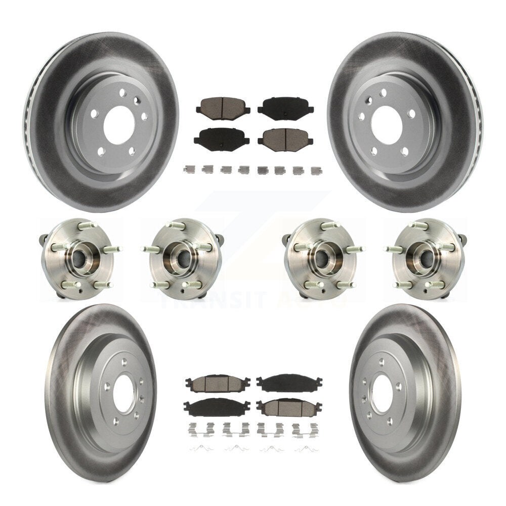 Kit de plaquettes de rotor de frein, roulement de moyeu avant et arrière (10 pièces) pour Ford Flex Taurus MK