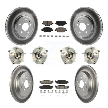 Kit de plaquettes de rotor de frein, roulement de moyeu avant et arrière (10 pièces) pour Ford Flex Taurus MK