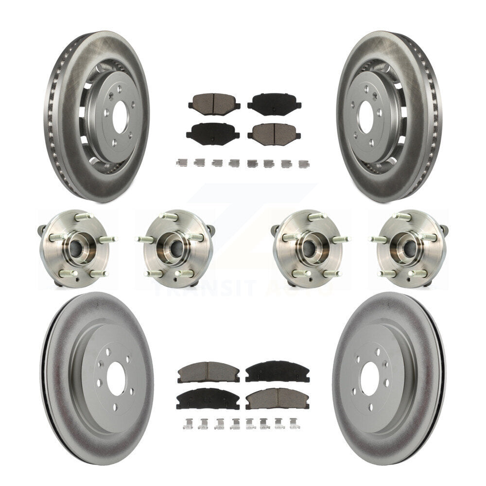 Kit de plaquettes de Rotor de frein, roulement de moyeu avant et arrière (10 pièces) pour Ford Lincoln Flex MK