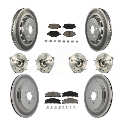 Kit de plaquettes de Rotor de frein, roulement de moyeu avant et arrière (10 pièces) pour Ford Lincoln Flex MK