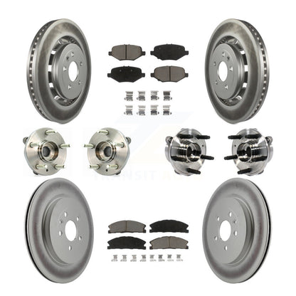 Kit de plaquettes de rotor de frein enduites de roulement de moyeu avant et arrière (10 pièces) pour Ford Taurus Polic