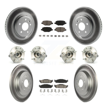 Kit de plaquettes de rotor de frein à disque revêtues de roulement de moyeu avant et arrière (10 pièces) pour Ford Explore
