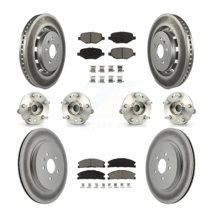 Kit de plaquettes de rotor de frein à disque revêtues de roulement de moyeu avant et arrière (10 pièces) pour Ford Explore