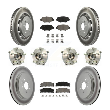 Kit de plaquettes de rotor de frein, roulement de moyeu avant et arrière (10 pièces) pour Ford Flex Taurus MK
