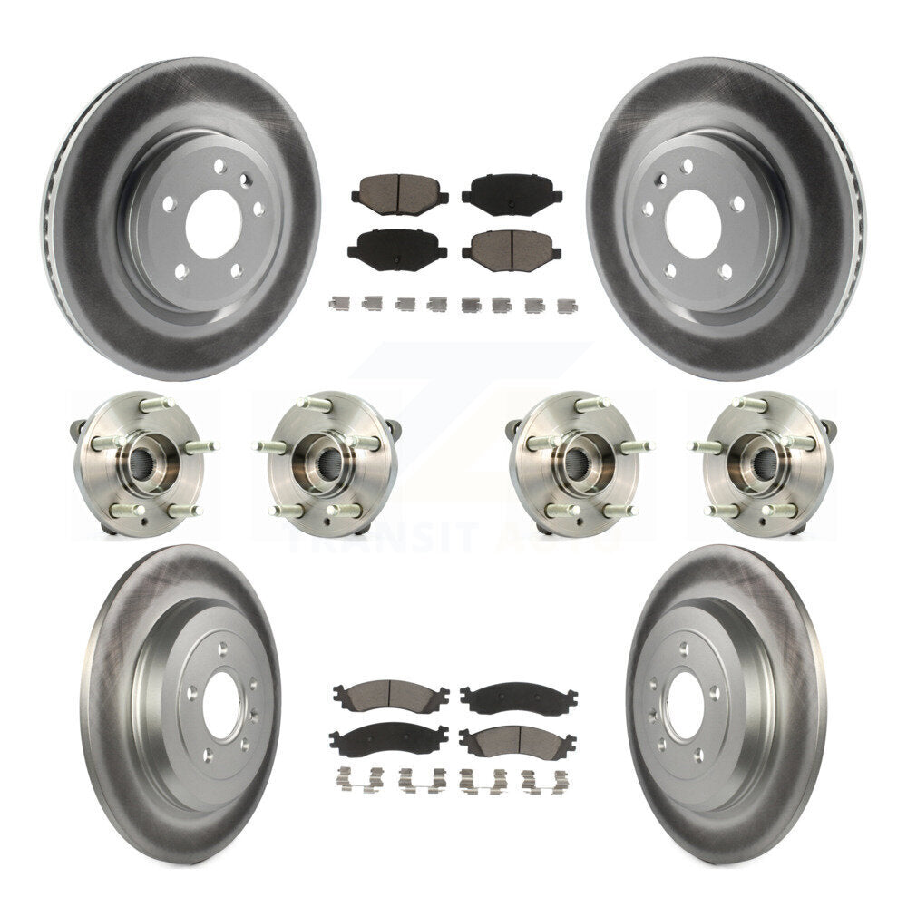 Kit de plaquettes de rotor de frein, roulement de moyeu avant et arrière (10 pièces) pour Ford Taurus SH 10-12